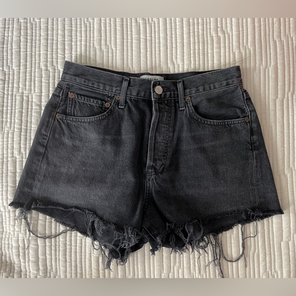 Black AGOLDE Parker shorts